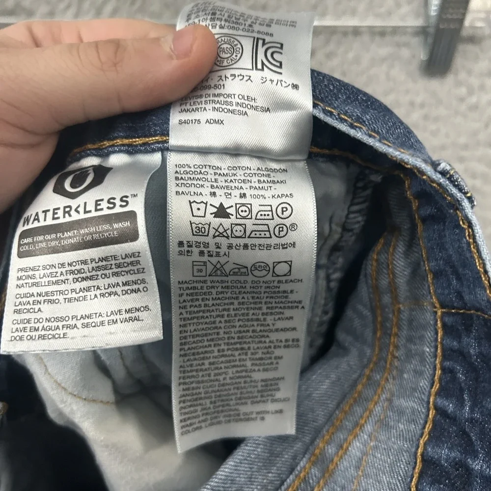 Levis Jeans Mens 30x30 Blue‎ Denim 505 Straight Leg American Work Medium Wash